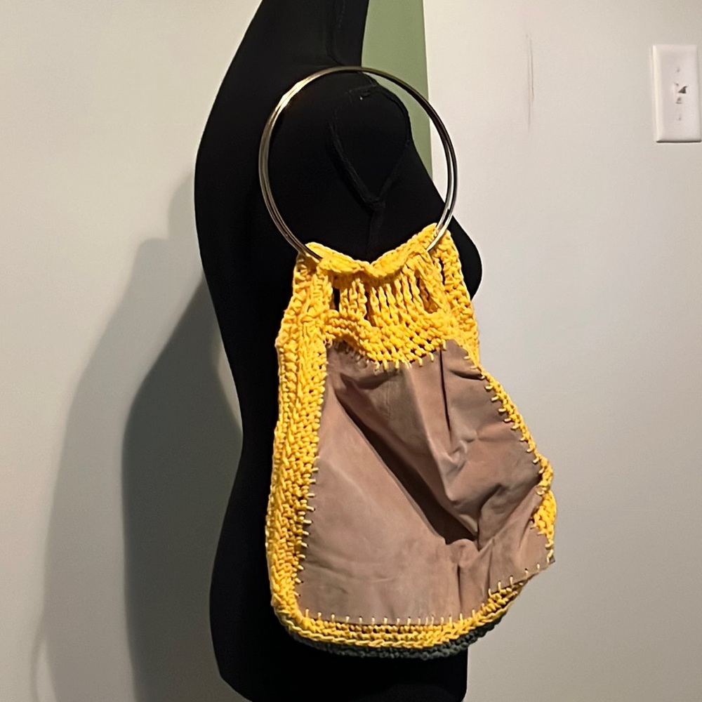 Handmade crochet shoulder bag